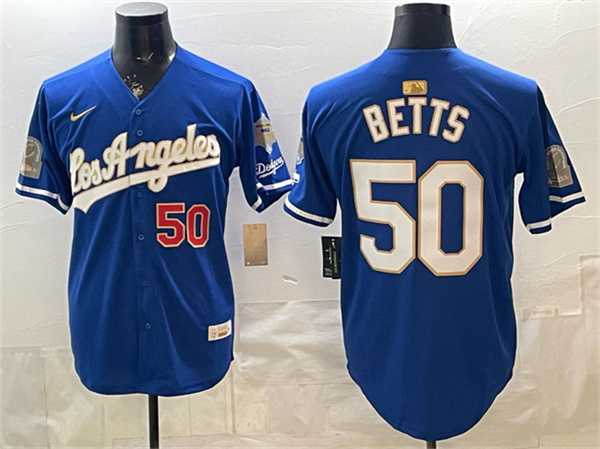 Men's Los Angeles Dodgers #50 Mookie Betts Royal 2026 Gold Collection 9x & B2B Champs Patch Stitched Jersey Dzhi,We sell and wholesale Men's Los Angeles Dodgers #50 Mookie Betts Royal 2026 Gold Collection 9x & B2B Champs Patch Stitched Jersey Dzhi on line form chian!