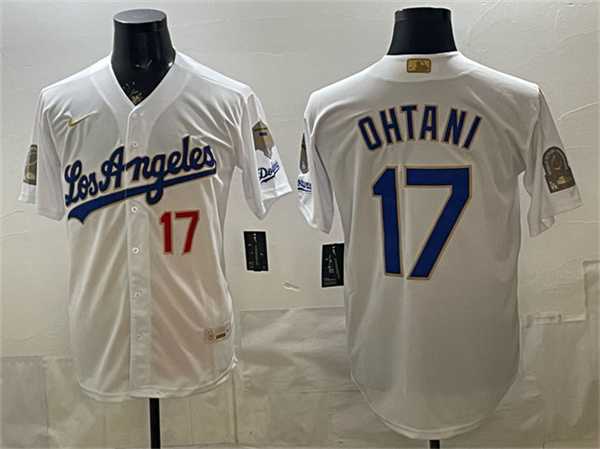 Men's Los Angeles Dodgers #17 Shohei Ohtani White 2026 Gold Collection 9x & B2B Champs Patch Stitched Jersey Dzhi,We sell and wholesale Men's Los Angeles Dodgers #17 Shohei Ohtani White 2026 Gold Collection 9x & B2B Champs Patch Stitched Jersey Dzhi on line form chian!