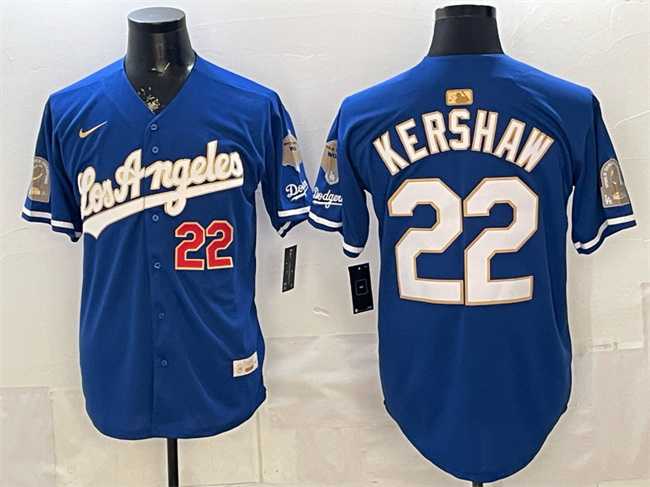 Men's Los Angeles Dodgers #22 Clayton Kershaw Royal 2026 Gold Collection 9x & B2B Champs Patch Stitched Jersey Dzhi,We sell and wholesale Men's Los Angeles Dodgers #22 Clayton Kershaw Royal 2026 Gold Collection 9x & B2B Champs Patch Stitched Jersey Dzhi on line form chian!