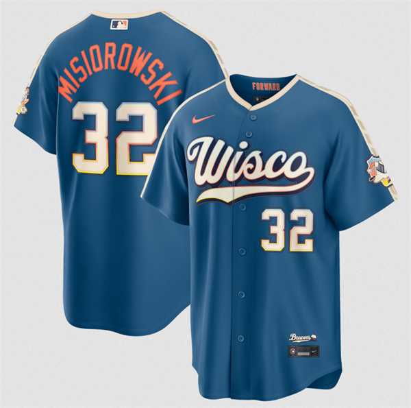 Men's Milwaukee Brewers #32 Jacob Misiorowski Mineral Blue 2026 City Connect Stadium Stitched Stitched Jersey Dzhi,We sell and wholesale Men's Milwaukee Brewers #32 Jacob Misiorowski Mineral Blue 2026 City Connect Stadium Stitched Stitched Jersey Dzhi on line form chian!