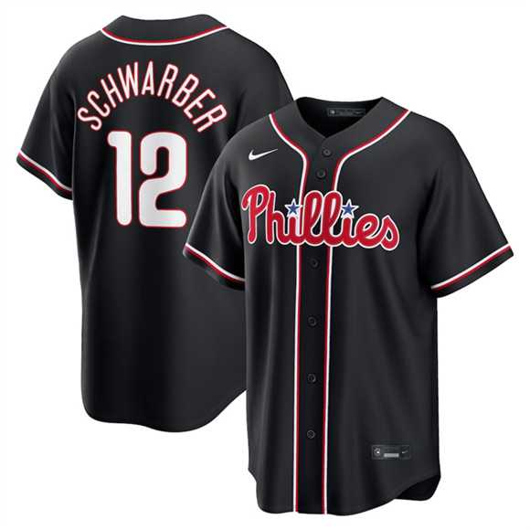 Men's Philadelphia Phillies #12 Kyle Schwarber Fashion Black Out Stitched Jersey Dzhi,We sell and wholesale Men's Philadelphia Phillies #12 Kyle Schwarber Fashion Black Out Stitched Jersey Dzhi on line form chian!