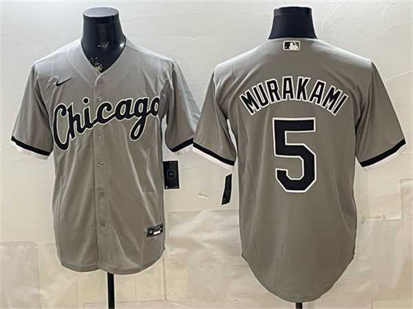 Men's Chicago White Sox #5 Munetaka Murakami Gray Stitched Jersey,We sell and wholesale Men's Chicago White Sox #5 Munetaka Murakami Gray Stitched Jersey on line form chian!