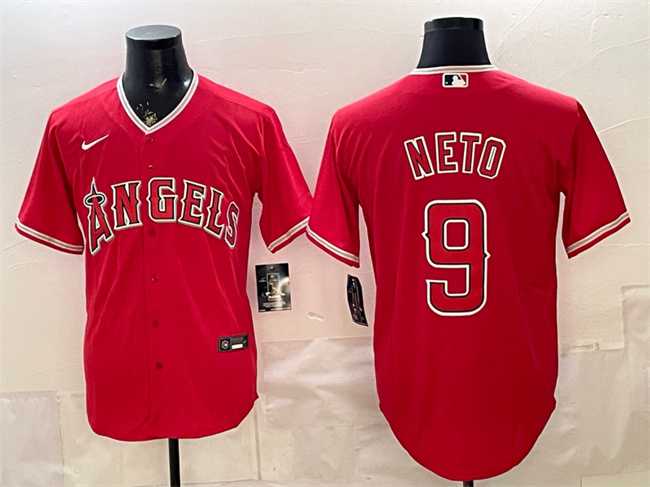 Men's Los Angeles Angels #9 Zach Neto Red Stitched Jersey,We sell and wholesale Men's Los Angeles Angels #9 Zach Neto Red Stitched Jersey on line form chian!