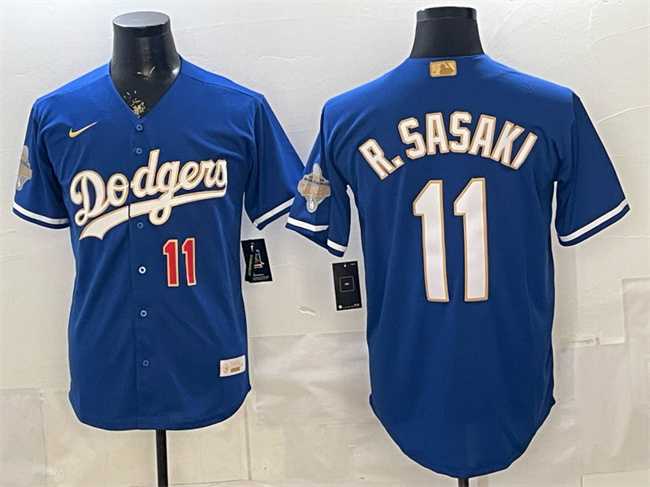Men's Los Angeles Dodgers #11 Roki Sasaki Royal 2026 Alternate Gold Collection Stadium Stitched Jersey,We sell and wholesale Men's Los Angeles Dodgers #11 Roki Sasaki Royal 2026 Alternate Gold Collection Stadium Stitched Jersey on line form chian!
