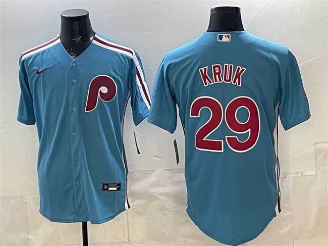 Men's Philadelphia Phillies #29 John Kruk Blue Cool Base Stitched Jersey,We sell and wholesale Men's Philadelphia Phillies #29 John Kruk Blue Cool Base Stitched Jersey on line form chian!