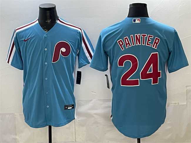 Men's Philadelphia Phillies #24 Andrew Painter Blue Cool Base Stitched Jersey,We sell and wholesale Men's Philadelphia Phillies #24 Andrew Painter Blue Cool Base Stitched Jersey on line form chian!
