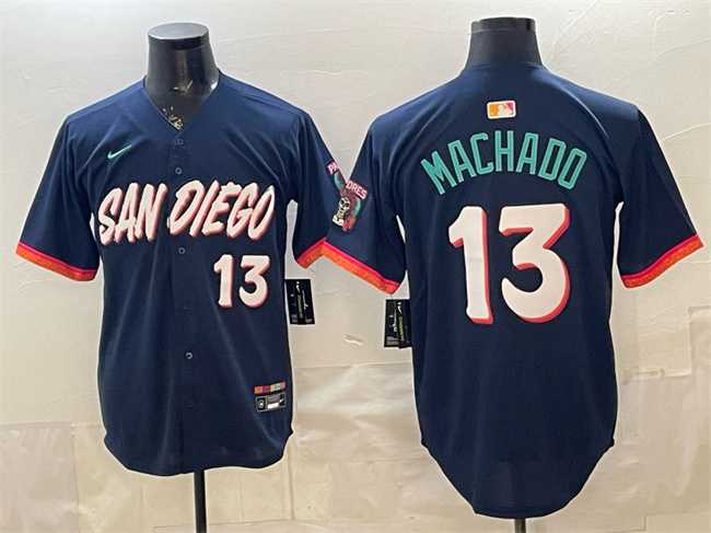 Men's San Diego Padres #13 Manny Machado Obsidian 2026 City Connect Limited Stitched Jersey,We sell and wholesale Men's San Diego Padres #13 Manny Machado Obsidian 2026 City Connect Limited Stitched Jersey on line form chian!