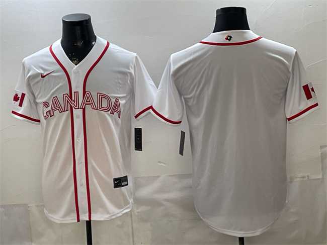 Men's Canada Blank White 2026 World Baseball Classic Home Stadium Stitched Jersey,We sell and wholesale Men's Canada Blank White 2026 World Baseball Classic Home Stadium Stitched Jersey on line form chian!