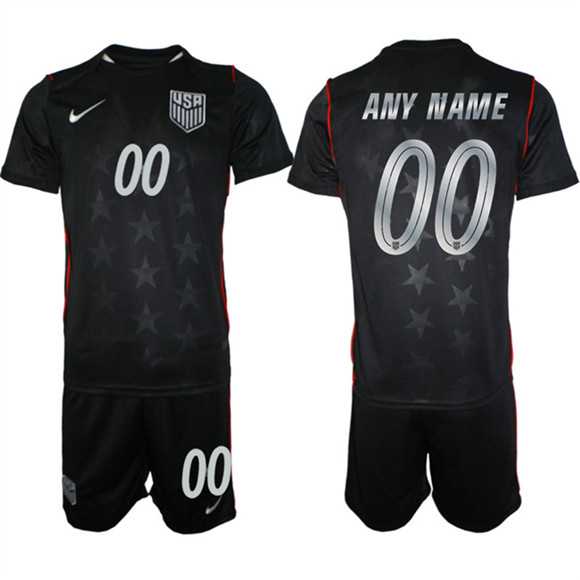 Men's United States Custom Black 2026 Away Soccer Jersey Suit,We sell and wholesale Men's United States Custom Black 2026 Away Soccer Jersey Suit on line form chian!