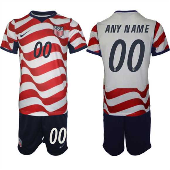 Men's United States Custom White Red 2026 Home Soccer Jersey Suit,We sell and wholesale Men's United States Custom White Red 2026 Home Soccer Jersey Suit on line form chian!