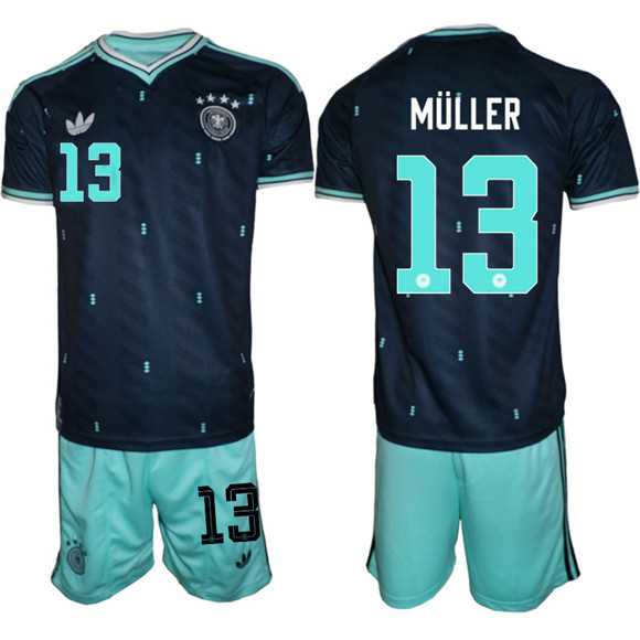 Men's Germany #13 Thomas Muller Navy 2026 Away Soccer Jersey Suit,We sell and wholesale Men's Germany #13 Thomas Muller Navy 2026 Away Soccer Jersey Suit on line form chian!