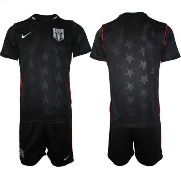 Men's United States Blank Black 2026 Away Soccer Jersey Suit,We sell and wholesale Men's United States Blank Black 2026 Away Soccer Jersey Suit on line form chian!