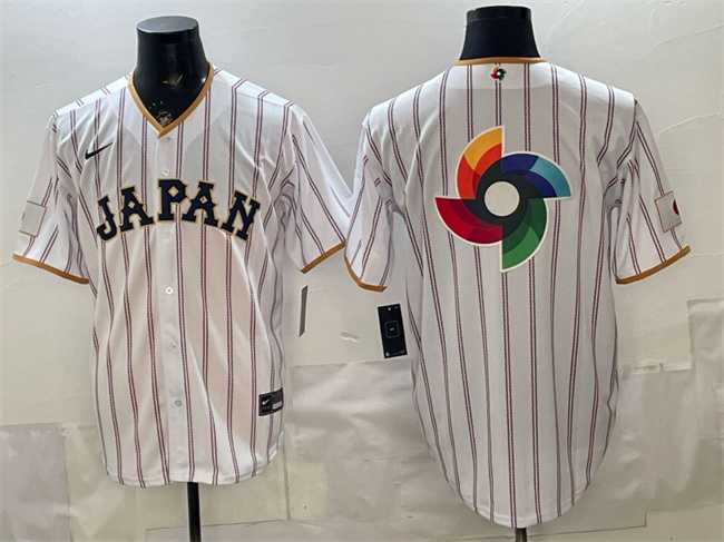 Men's Japan White 2026 World Baseball Classic Big Logo Home Stadium Stitched Jersey,We sell and wholesale Men's Japan White 2026 World Baseball Classic Big Logo Home Stadium Stitched Jersey on line form chian!