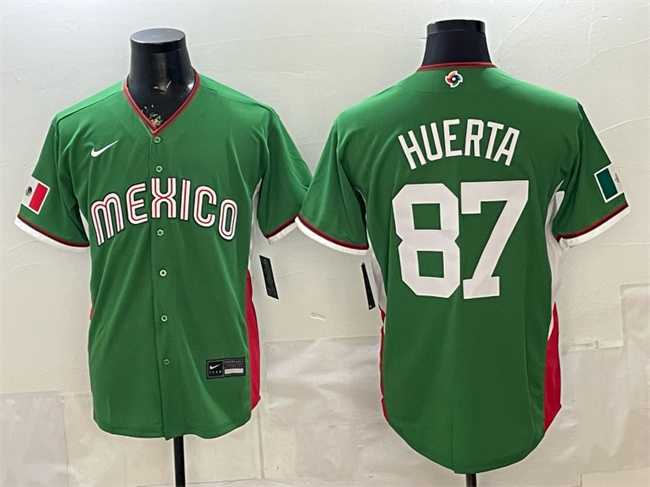 Men's Mexico #87 Jesus Huerta Green 2026 World Baseball Classic Stadium Stitched Jersey,We sell and wholesale Men's Mexico #87 Jesus Huerta Green 2026 World Baseball Classic Stadium Stitched Jersey on line form chian!