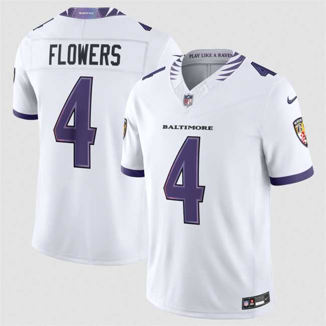 Men's Baltimore Ravens #4 Zay Flowers White 2026 F.U.S.E. Vapor Stitched Limited Jersey Dzhi,We sell and wholesale Men's Baltimore Ravens #4 Zay Flowers White 2026 F.U.S.E. Vapor Stitched Limited Jersey Dzhi on line form chian!