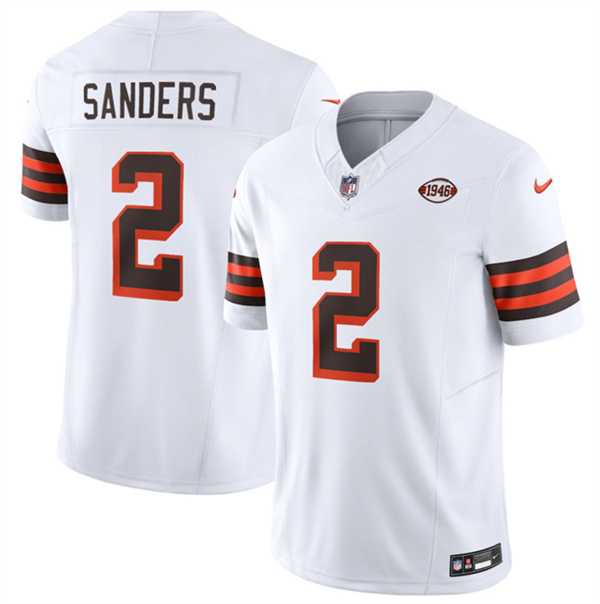 Men's Cleveland Browns #2 Shedeur Sanders White 2026 1946 Collection F.U.S.E. Vapor Limited Stitched Jersey Dzhi,We sell and wholesale Men's Cleveland Browns #2 Shedeur Sanders White 2026 1946 Collection F.U.S.E. Vapor Limited Stitched Jersey Dzhi on line form chian!