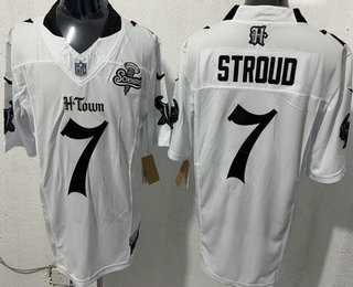 Men's Houston Texans #7 CJ Stroud Limited White Screwstan FUSE Vapor Jersey Dzhi,We sell and wholesale Men's Houston Texans #7 CJ Stroud Limited White Screwstan FUSE Vapor Jersey Dzhi on line form chian!