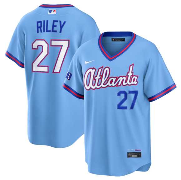 Men's Atlanta Braves #27 Austin Riley Powder Blue 2026 City Connect Stadium Stitched Jersey Dzhi,We sell and wholesale Men's Atlanta Braves #27 Austin Riley Powder Blue 2026 City Connect Stadium Stitched Jersey Dzhi on line form chian!