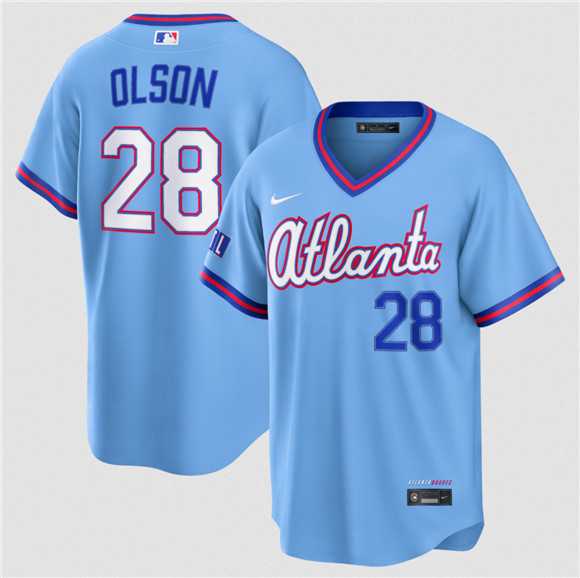Men's Atlanta Braves #28 Matt Olson Powder Blue 2026 City Connect Stadium Stitched Jersey Dzhi,We sell and wholesale Men's Atlanta Braves #28 Matt Olson Powder Blue 2026 City Connect Stadium Stitched Jersey Dzhi on line form chian!