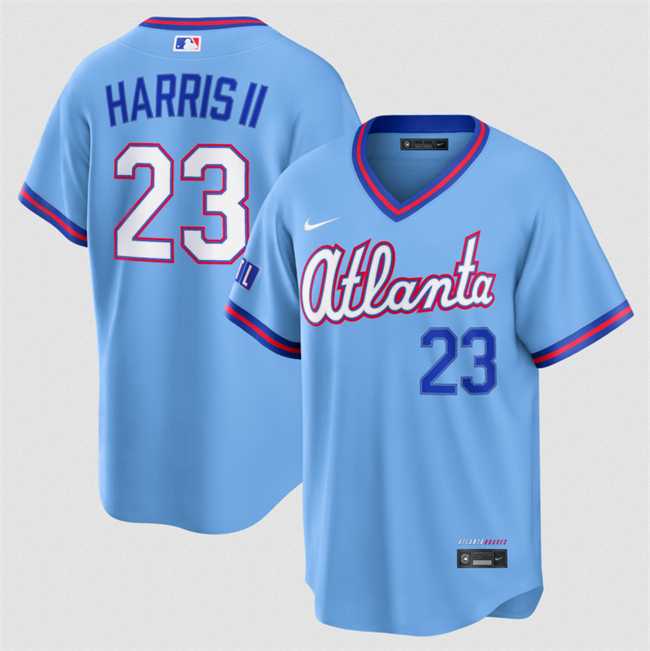 Men's Atlanta Braves #23 Michael Harris II Powder Blue 2026 City Connect Stadium Stitched Jersey Dzhi,We sell and wholesale Men's Atlanta Braves #23 Michael Harris II Powder Blue 2026 City Connect Stadium Stitched Jersey Dzhi on line form chian!
