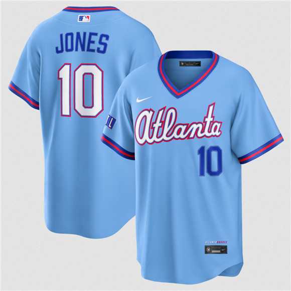 Men's Atlanta Braves #10 Chipper Jones Powder Blue 2026 City Connect Stadium Stitched Jersey Dzhi,We sell and wholesale Men's Atlanta Braves #10 Chipper Jones Powder Blue 2026 City Connect Stadium Stitched Jersey Dzhi on line form chian!
