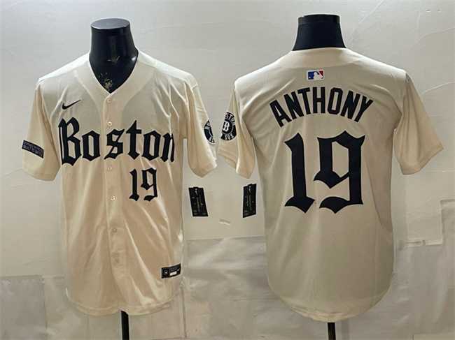 Men's Boston Red Sox #19 Roman Anthony Cream Gothic Vapor Limited Stitched Jersey Dzhi,We sell and wholesale Men's Boston Red Sox #19 Roman Anthony Cream Gothic Vapor Limited Stitched Jersey Dzhi on line form chian!