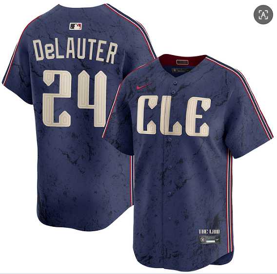 Men's Cleveland Guardians #24 Chase DeLauter Navy 2024 City Connect Limited Stitched Jersey Dzhi,We sell and wholesale Men's Cleveland Guardians #24 Chase DeLauter Navy 2024 City Connect Limited Stitched Jersey Dzhi on line form chian!