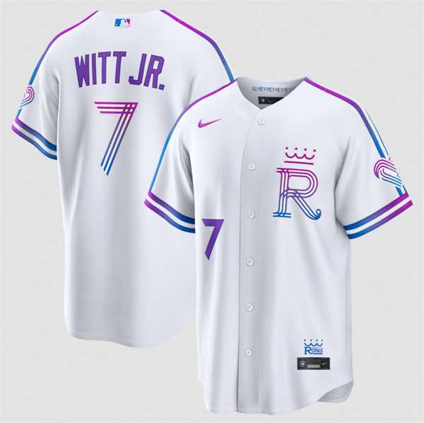 Men's Kansas City Royals #7 Bobby Witt Jr. White 2026 City Connect Stadium Stitched Jersey Dzhi,We sell and wholesale Men's Kansas City Royals #7 Bobby Witt Jr. White 2026 City Connect Stadium Stitched Jersey Dzhi on line form chian!