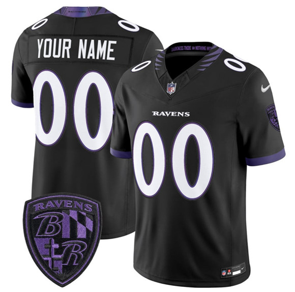 Men's Baltimore Ravens Active Player Custom Black 2026 F.U.S.E. Alternate Vapor Limited Football Stitched Jersey,We sell and wholesale Men's Baltimore Ravens Active Player Custom Black 2026 F.U.S.E. Alternate Vapor Limited Football Stitched Jersey on line form chian!