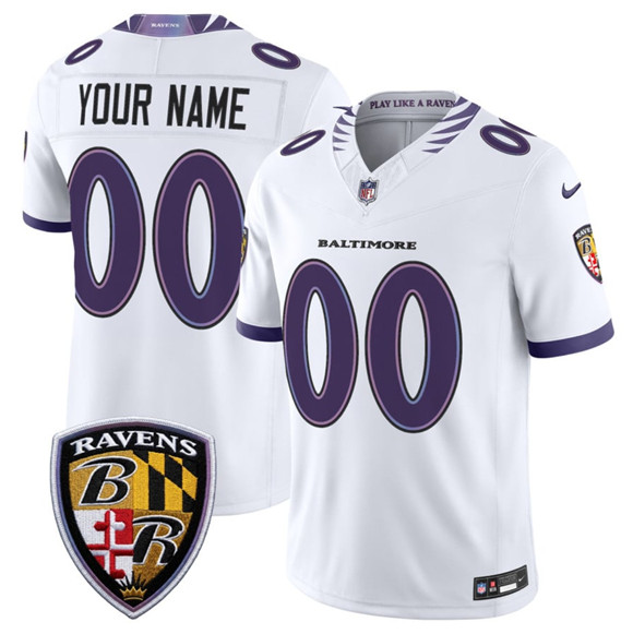 Men's Baltimore Ravens Active Player Custom White 2026 F.U.S.E. Vapor Limited Football Stitched Jersey,We sell and wholesale Men's Baltimore Ravens Active Player Custom White 2026 F.U.S.E. Vapor Limited Football Stitched Jersey on line form chian!