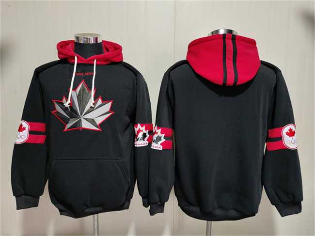 Men's Team Canada Black Ageless Must-Have Lace-Up Pullover Hoodie,We sell and wholesale Men's Team Canada Black Ageless Must-Have Lace-Up Pullover Hoodie on line form chian!