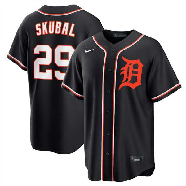 Men's Detroit Tigers #29 Tarik Skubal Black Out Stitched Jersey Dzhi,We sell and wholesale Men's Detroit Tigers #29 Tarik Skubal Black Out Stitched Jersey Dzhi on line form chian!