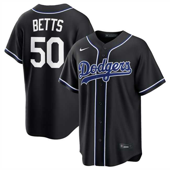 Men's Los Angeles Dodgers #50 Mookie Betts 2026 Fashion Replica Black Out Stitched Jersey Dzhi,We sell and wholesale Men's Los Angeles Dodgers #50 Mookie Betts 2026 Fashion Replica Black Out Stitched Jersey Dzhi on line form chian!