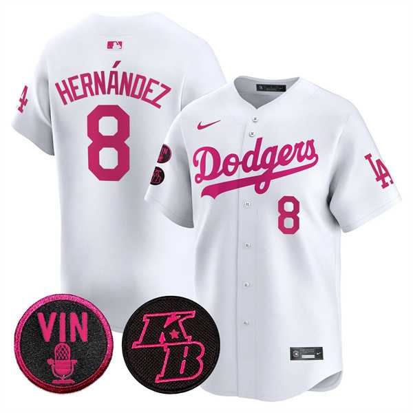 Men's Los Angeles Dodgers #8 Enrique Hernandez White 2026 Mother's Day Vapor Premier Limited Stitched Jersey Dzhi,We sell and wholesale Men's Los Angeles Dodgers #8 Enrique Hernandez White 2026 Mother's Day Vapor Premier Limited Stitched Jersey Dzhi on line form chian!