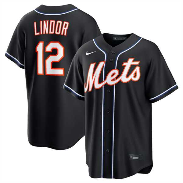 Men's New York Mets #12 Francisco Lindor 2026 Black Out Stitched Jersey Dzhi,We sell and wholesale Men's New York Mets #12 Francisco Lindor 2026 Black Out Stitched Jersey Dzhi on line form chian!