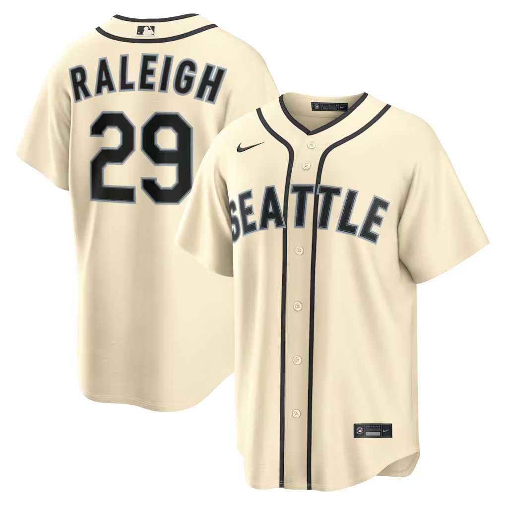 Men's Seattle Mariners #29 Cal Raleigh Cream Nike Alternate Jersey Dzhi,We sell and wholesale Men's Seattle Mariners #29 Cal Raleigh Cream Nike Alternate Jersey Dzhi on line form chian!