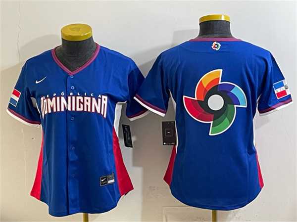 Women's Dominican Republic Royal 2026 World Baseball Classic Big Logo Road Stadium Stitched Baseball Jersey(Run Small) Dzhi,We sell and wholesale Women's Dominican Republic Royal 2026 World Baseball Classic Big Logo Road Stadium Stitched Baseball Jersey(Run Small) Dzhi on line form chian!