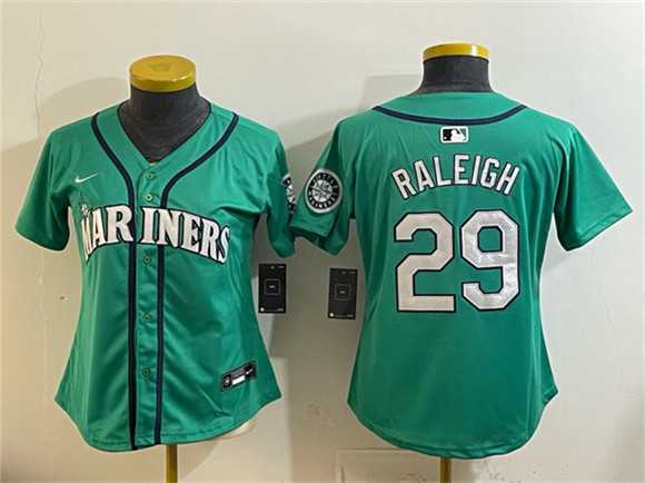 Women's Seattle Mariners #29 Cal Raleigh Aqua Limited Stitched Jersey (Run Small),We sell and wholesale Women's Seattle Mariners #29 Cal Raleigh Aqua Limited Stitched Jersey (Run Small) on line form chian!
