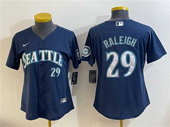 Women's Seattle Mariners #29 Cal Raleigh Navy Cool Base Stitched Jersey (Run Small),We sell and wholesale Women's Seattle Mariners #29 Cal Raleigh Navy Cool Base Stitched Jersey (Run Small) on line form chian!
