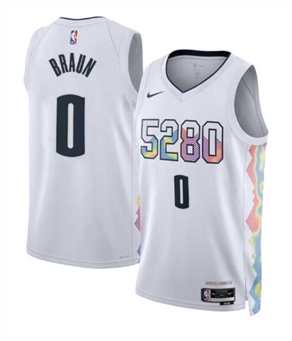 Men's Denver Nuggets #0 Christian Braun White 2024-25 City Edition Stitched Jersey Dzhi,We sell and wholesale Men's Denver Nuggets #0 Christian Braun White 2024-25 City Edition Stitched Jersey Dzhi on line form chian!