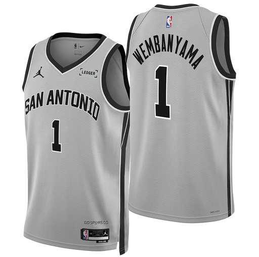 Men's San Antonio Spurs #1 Victor Wembanyama Silver 2025-26 Statement Edition Stitched Jersey Dzhi,We sell and wholesale Men's San Antonio Spurs #1 Victor Wembanyama Silver 2025-26 Statement Edition Stitched Jersey Dzhi on line form chian!