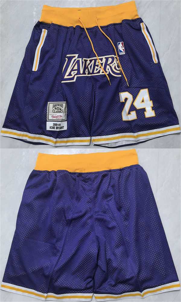 Men's Los Angeles Lakers #24 Kobe Bryant Purple 2026 Shorts (Run Small),We sell and wholesale Men's Los Angeles Lakers #24 Kobe Bryant Purple 2026 Shorts (Run Small) on line form chian!