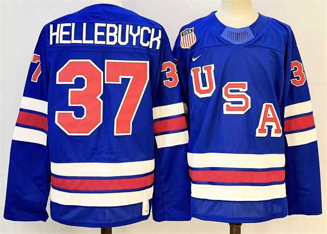Men's USA #37 Connor Hellebuyck Royal 2025-2026 Stitched Jersey,We sell and wholesale Men's USA #37 Connor Hellebuyck Royal 2025-2026 Stitched Jersey on line form chian!