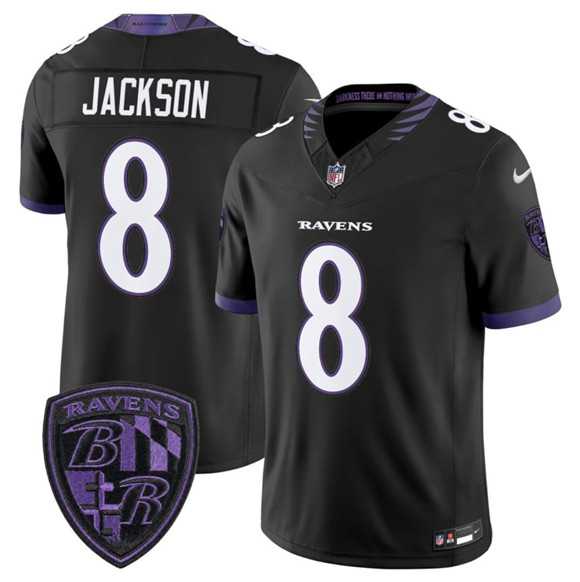 Men's Baltimore Ravens #8 Lamar Jackson Black 2026 F.U.S.E. Alternate Vapor Limited Stitched Jersey Dzhi,We sell and wholesale Men's Baltimore Ravens #8 Lamar Jackson Black 2026 F.U.S.E. Alternate Vapor Limited Stitched Jersey Dzhi on line form chian!