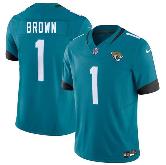 Men's Jacksonville Jaguars #1 Montaric Brown Teal 2026 F.U.S.E. Vapor Untouchable Limited Stitched Jersey Dzhi,We sell and wholesale Men's Jacksonville Jaguars #1 Montaric Brown Teal 2026 F.U.S.E. Vapor Untouchable Limited Stitched Jersey Dzhi on line form chian!