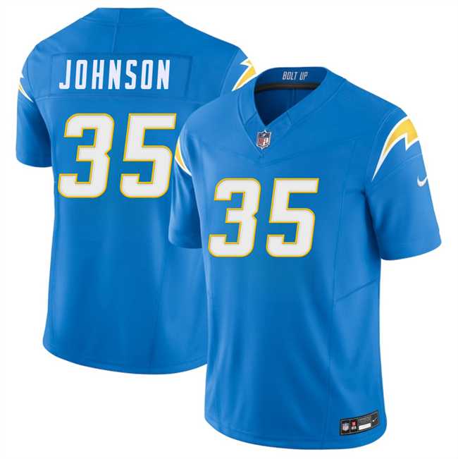 Men's Los Angeles Chargers #35 Amar Johnson Blue 2026 F.U.S.E. Vapor Limited Stitched Jersey Dzhi,We sell and wholesale Men's Los Angeles Chargers #35 Amar Johnson Blue 2026 F.U.S.E. Vapor Limited Stitched Jersey Dzhi on line form chian!