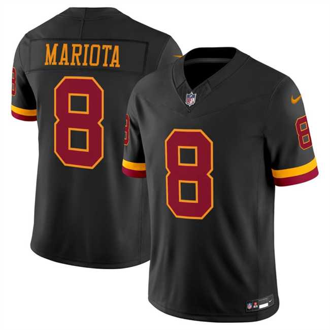 Men's Washington Commanders #8 Marcus Mariota Black 2026 F.U.S.E. Hail Raiser Alternate Vapor Limited Stitched Jersey Dzhi,We sell and wholesale Men's Washington Commanders #8 Marcus Mariota Black 2026 F.U.S.E. Hail Raiser Alternate Vapor Limited Stitched Jersey Dzhi on line form chian!