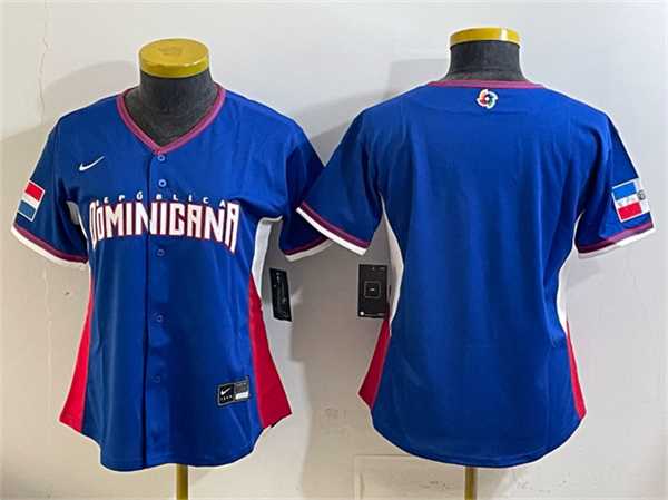 Women's Dominican Republic Blank Royal 2026 World Baseball Classic Road Stadium Stitched Jersey(Run Small),We sell and wholesale Women's Dominican Republic Blank Royal 2026 World Baseball Classic Road Stadium Stitched Jersey(Run Small) on line form chian!