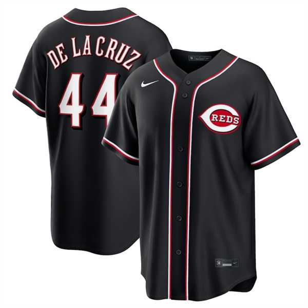 Men's Cincinnati Reds #44 Elly De La Cruz Black Out Stitched Jersey Dzhi,We sell and wholesale Men's Cincinnati Reds #44 Elly De La Cruz Black Out Stitched Jersey Dzhi on line form chian!