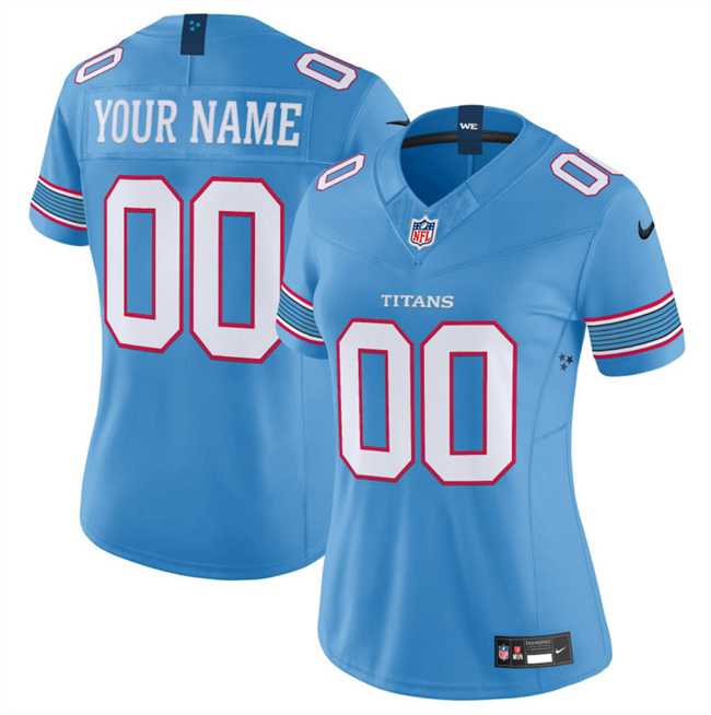 Women's Tennessee Titans Active Player Custom Light Blue 2026 F.U.S.E. Vapor Limited Stitched Football Jersey(Run Small),We sell and wholesale Women's Tennessee Titans Active Player Custom Light Blue 2026 F.U.S.E. Vapor Limited Stitched Football Jersey(Run Small) on line form chian!